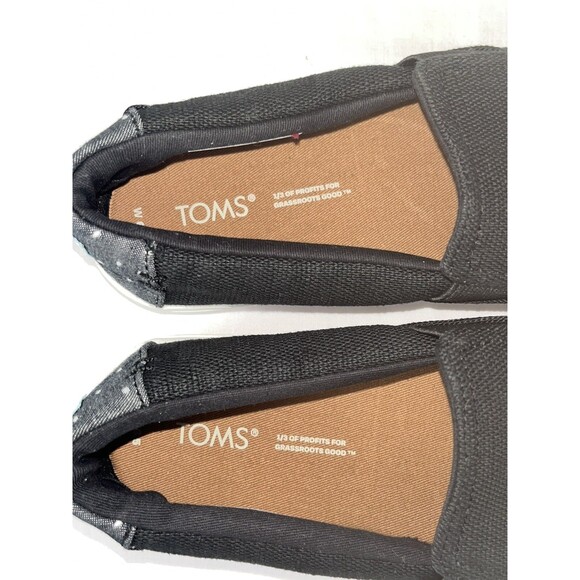 TOMS Luca Slip-on Women’s Size 6.5 Black Fabric NEW WITH TAGS - Picture 7 of 9